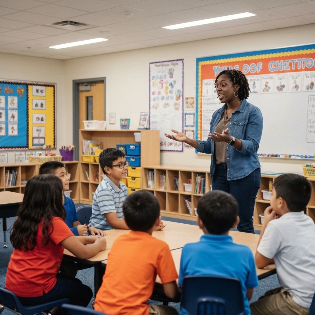 Black educator teaching character education